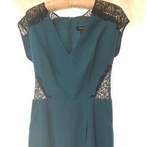 BEBE Teal and Black Romper